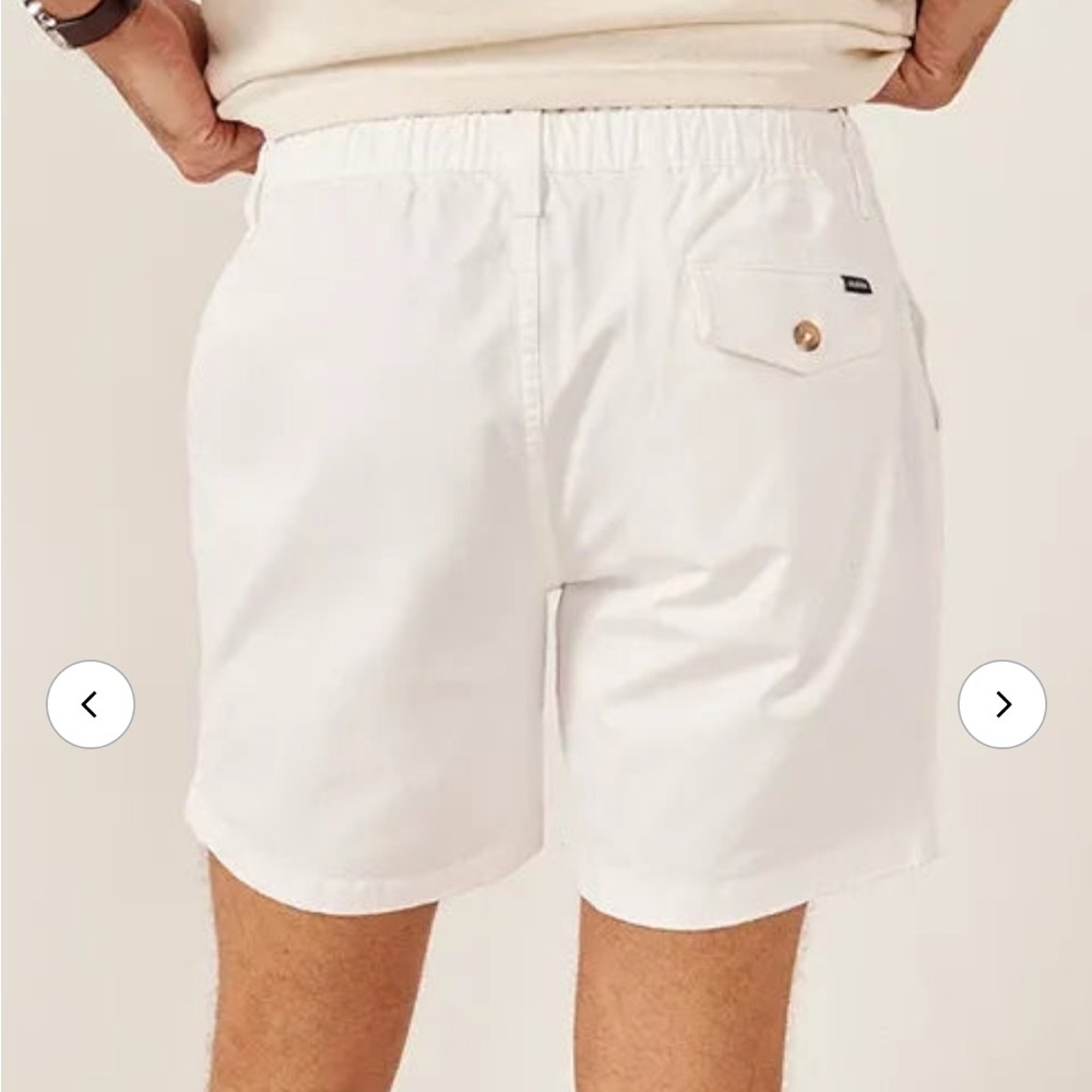 COPY - Chubbies White Flat Front Shorts